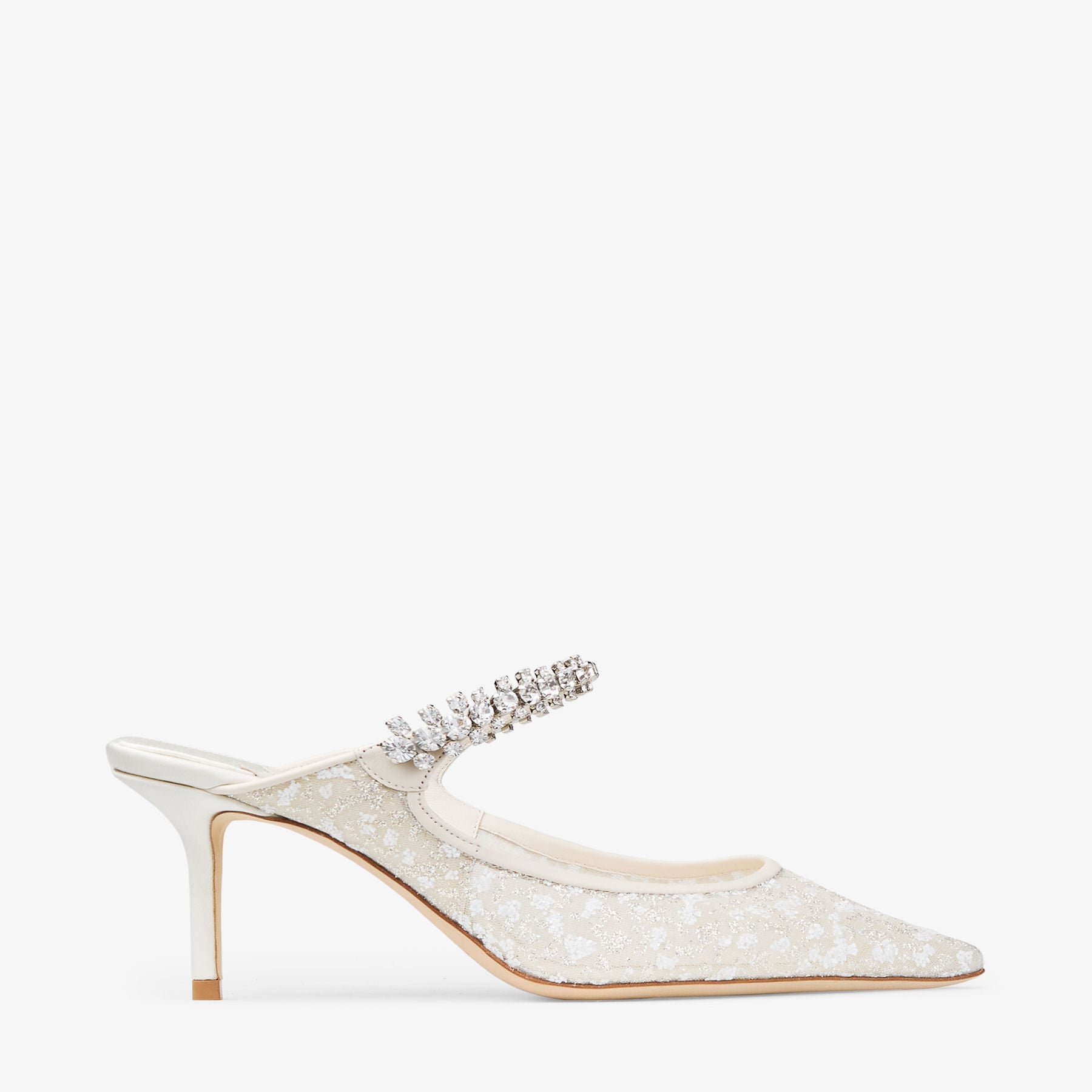 Bing 65 | Silver and White Cloudy Glitter Tulle Pumps | JIMMY CHOO