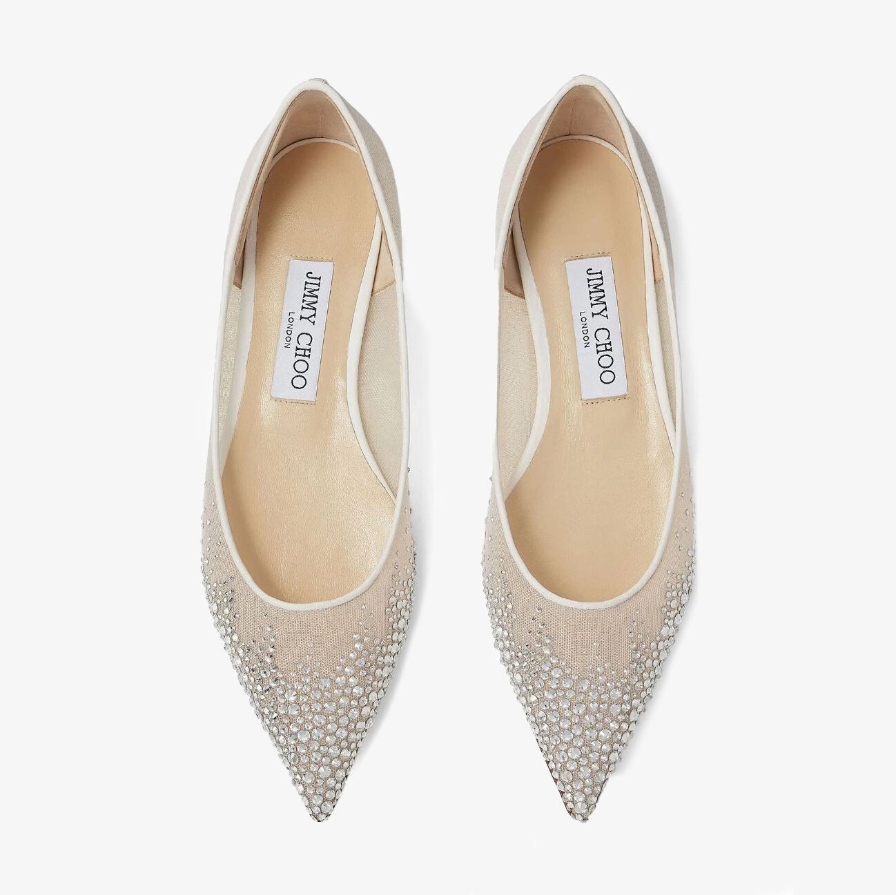 JIMMY CHOO SILVER FLATS 37 | eBay