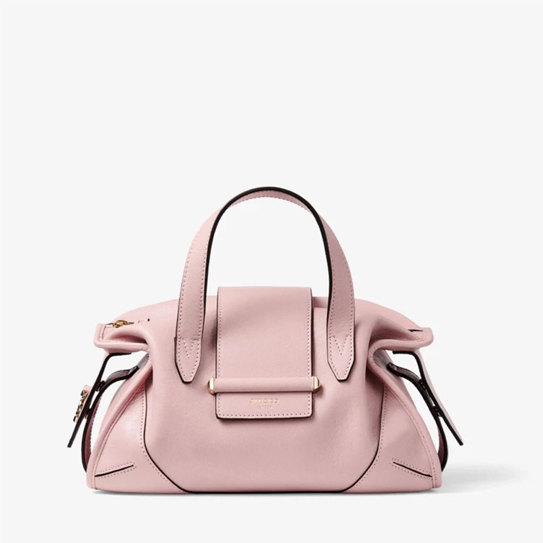 Bar Holdall Small | Rose Biker Leather Holdall Bag | JIMMY CHOO