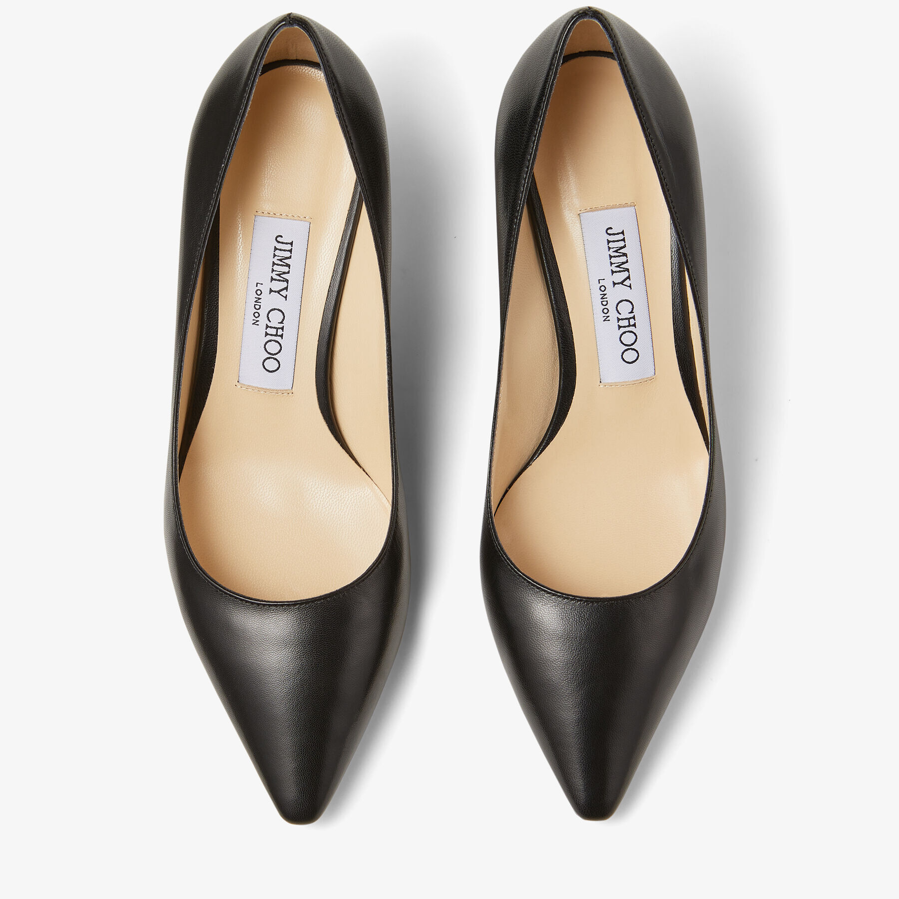 Black Kid Leather Pointy Toe Pumps Romy 60 Pre Fall 16 JIMMY CHOO