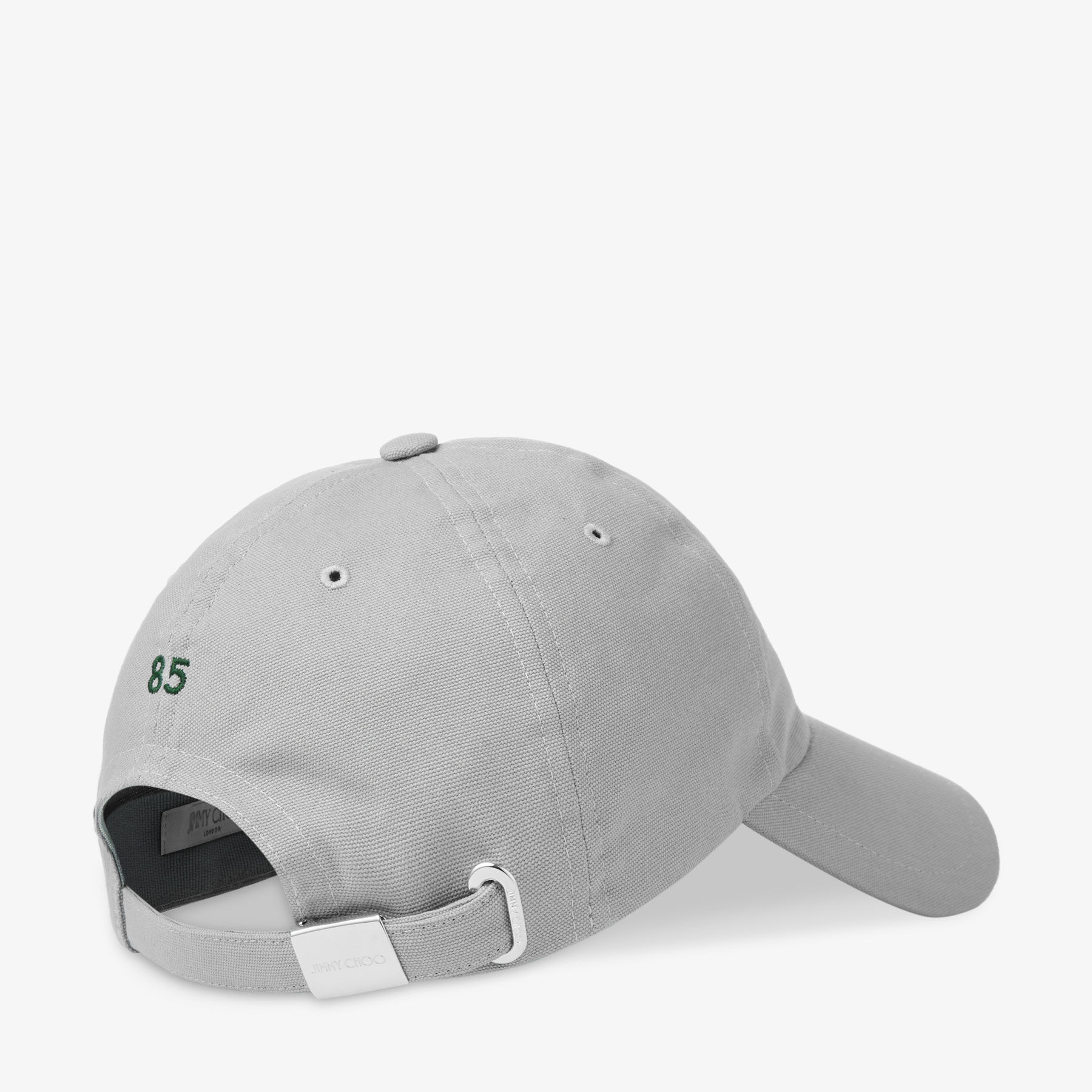 Cap 85 | Grey and British Green Cotton Baseball Cap with Jimmy
