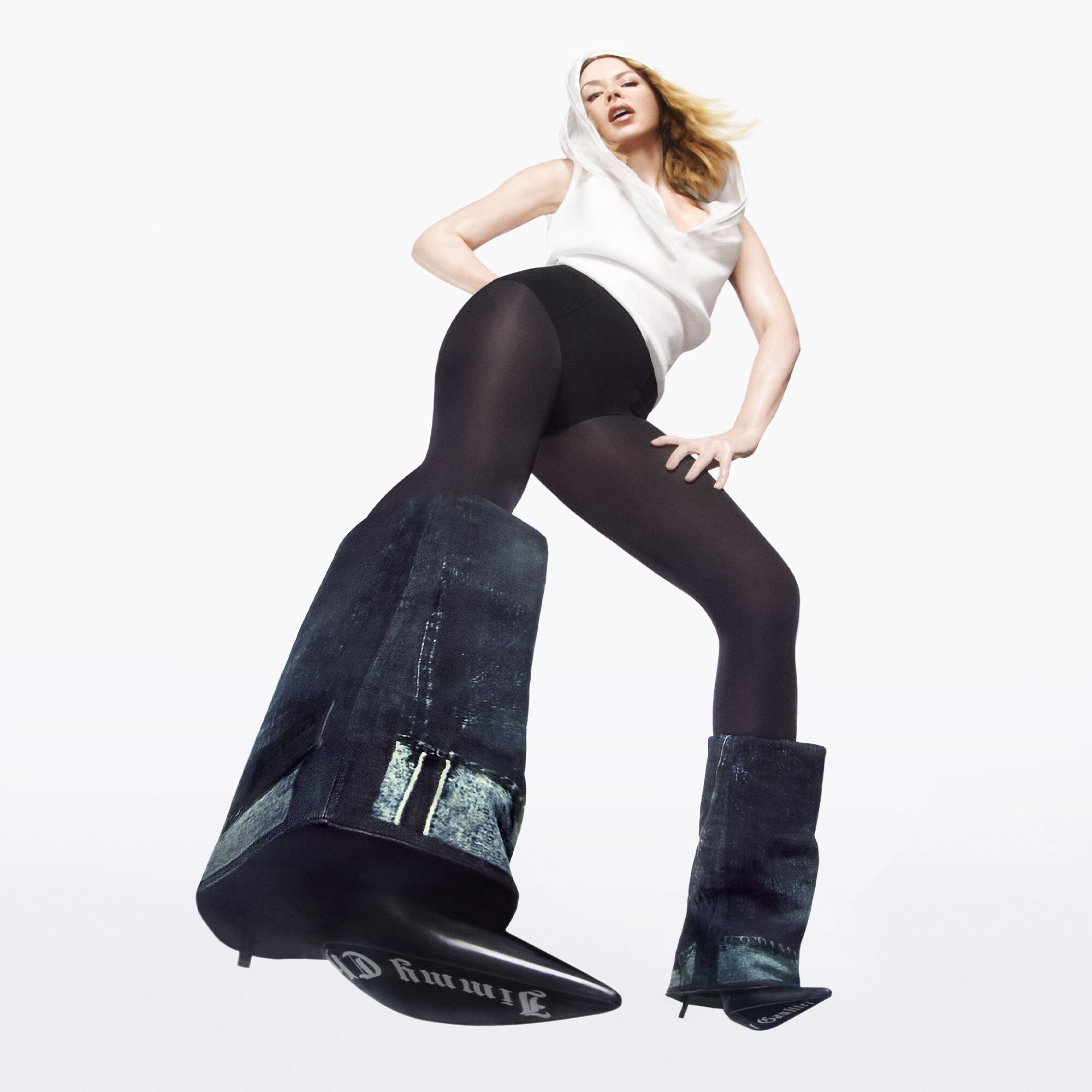 JIMMY CHOO JEAN PAUL GAULTIER CUFF OTK Black Calf