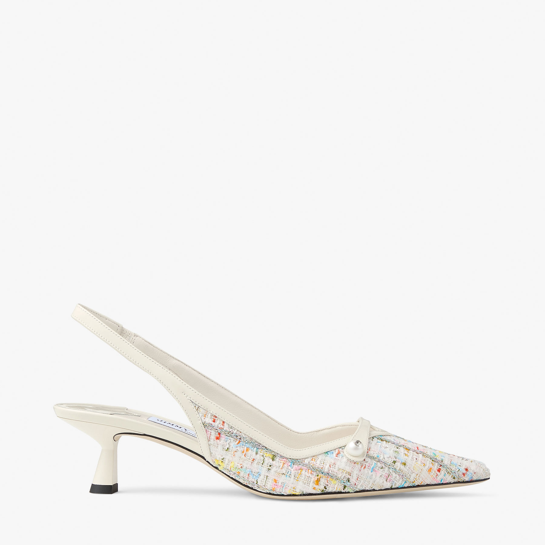 SALE!!Jimmy Choo★AMITA JIMMY CHOO Amita 45 metallic leather point-toe slingback