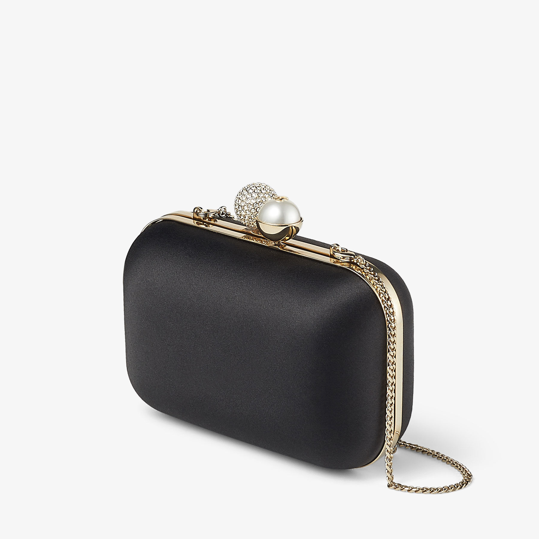 Black purse with pearls clearance