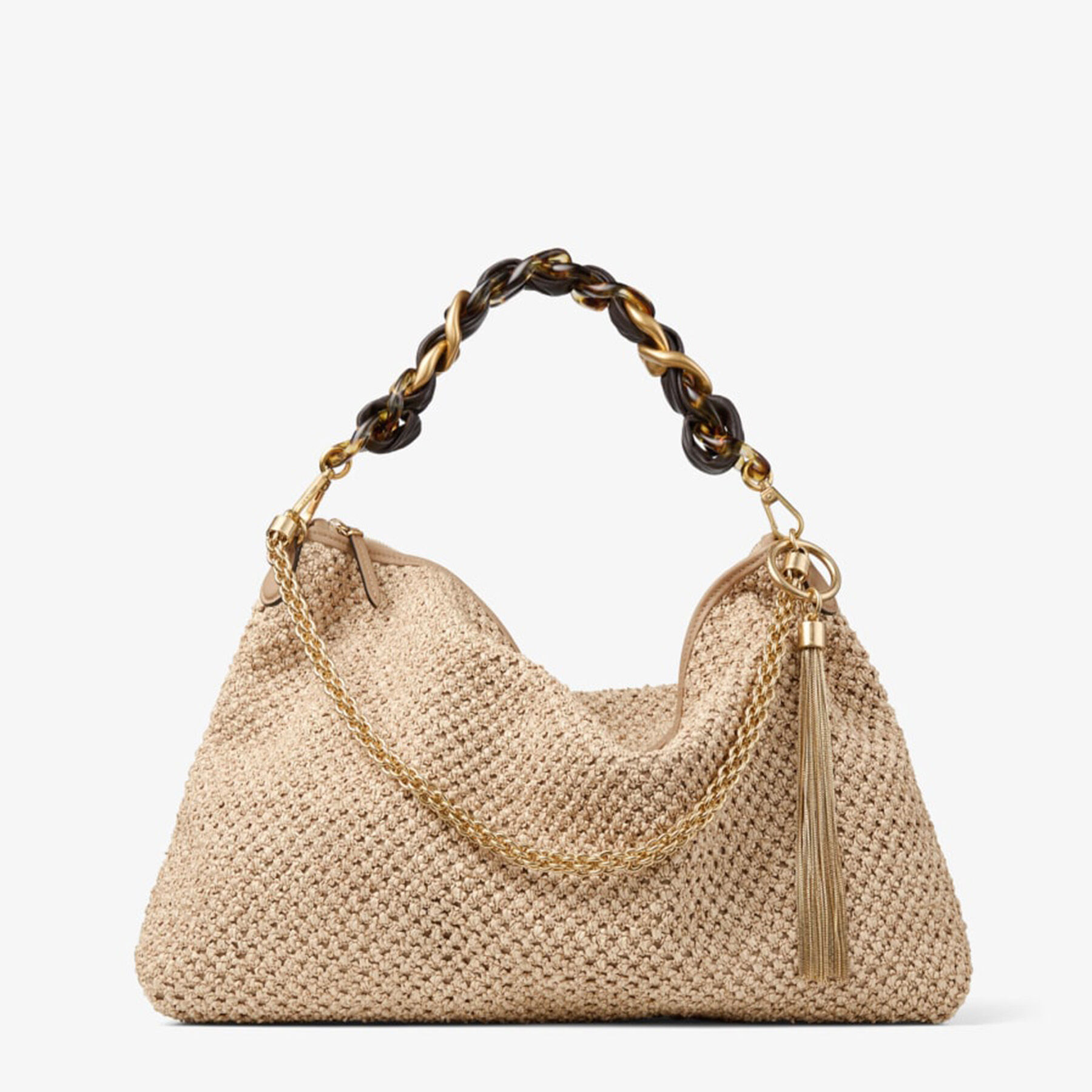 Callie CHOO／CALLIE 【新品未使用】JIMMY Maxi with Bag Shoulder Raffia Coffee and Natural | バッグ