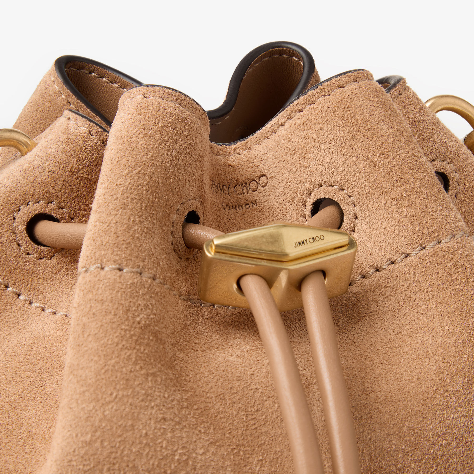 Cinch Small | Toffee Suede Shoulder Bag | JIMMY CHOO CA