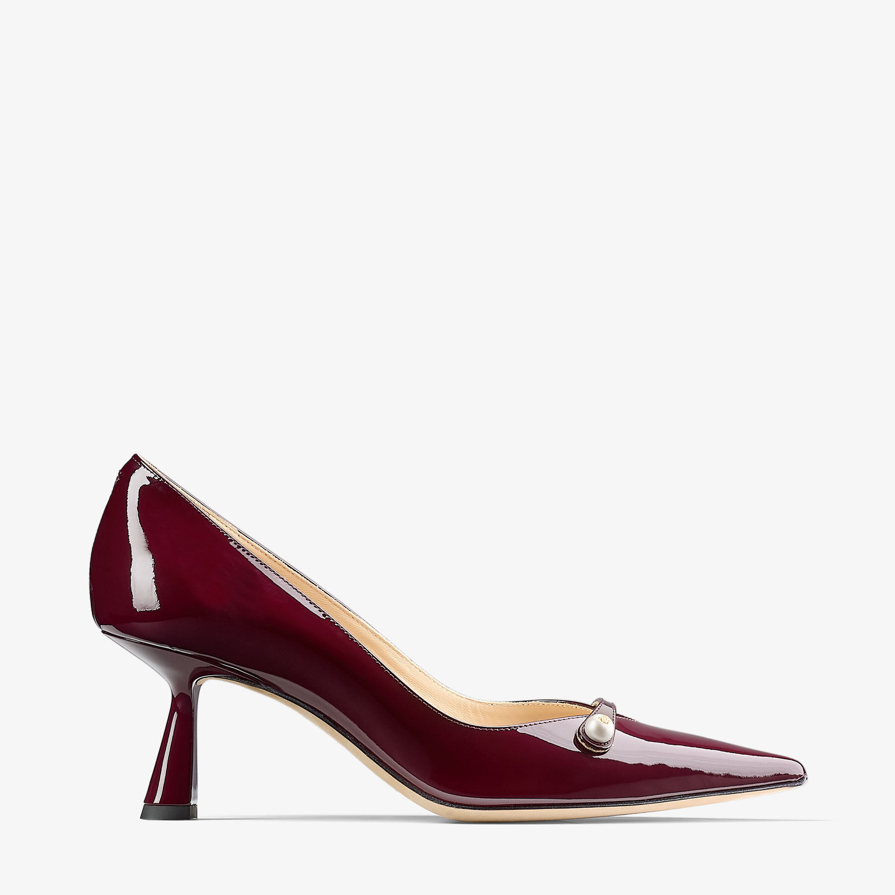 マロンロロミ Rosalia 65 | Garnet Patent Leather Pump | JIMMY CHOO CA
