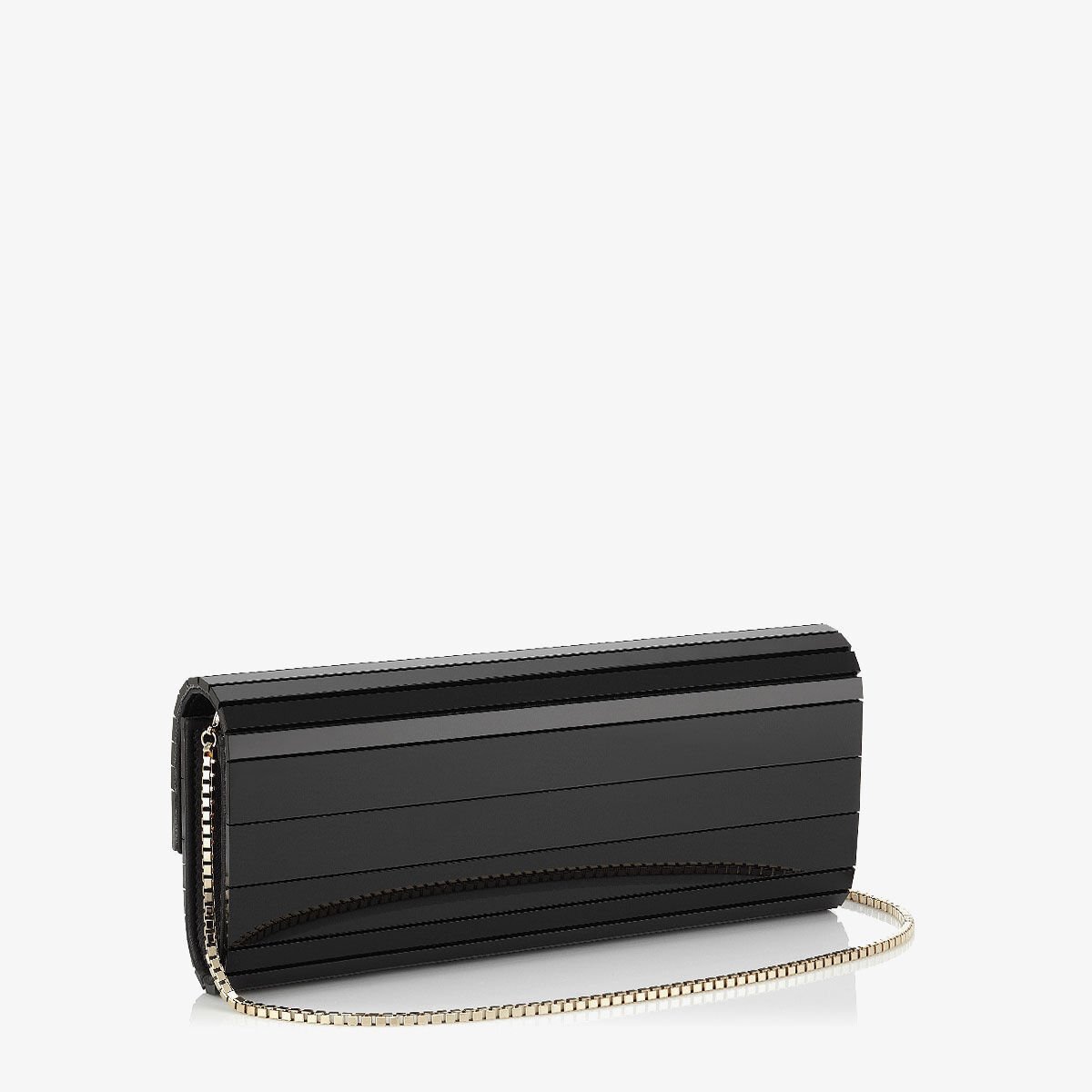 Black Acrylic Clutch Bag with Gold Chain Strap | Sweetie | Cruise