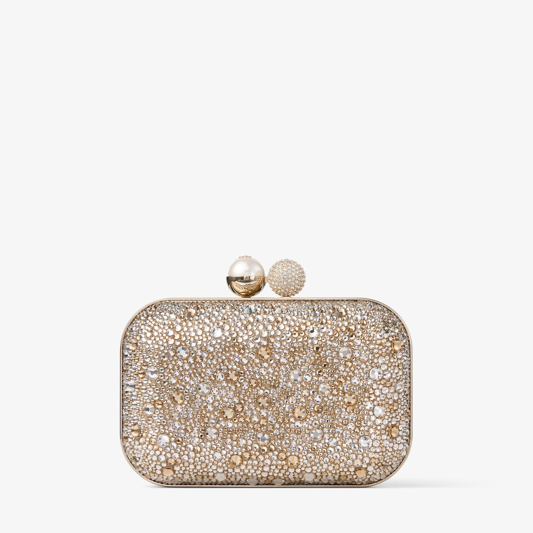 Kvadrat Clouds 8pcs クラウズ ブルレック 新品 Cloud | Crystal Embellished Satin Clutch Bag with Pearl Sphere