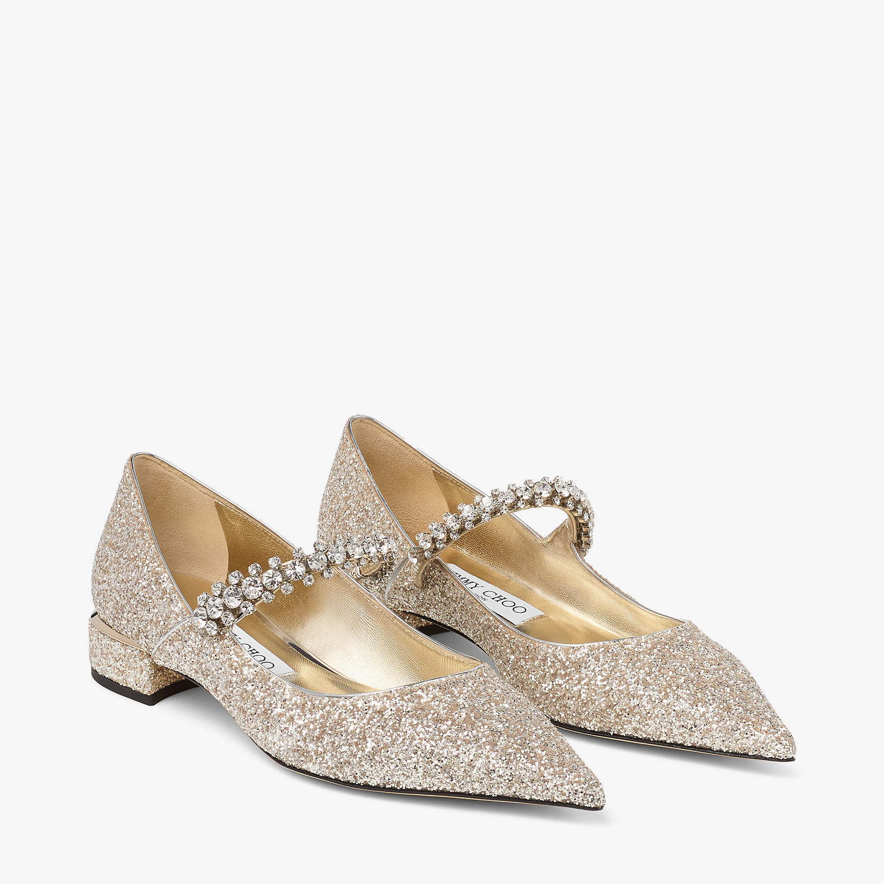 JIMMY CHOO★Bing Pump Flat★リネン素材 バレリーナ シューズ Bing Pump Flat|Linen Patent Leather Flats| JIMMY CHOO