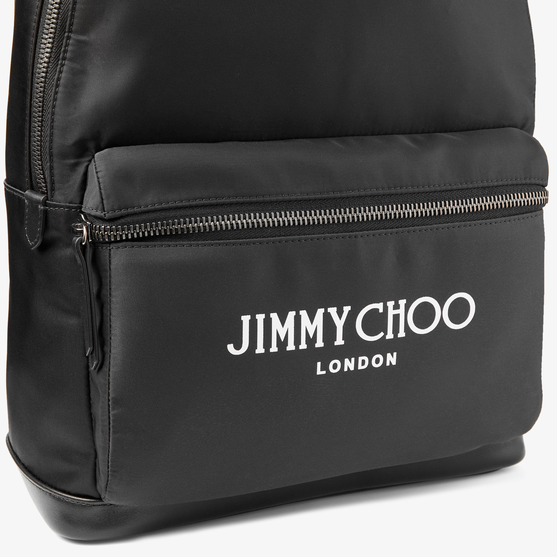WILMER Black Nylon Backpack with Jimmy Choo Logo Autumn Collection JIMMY CHOO