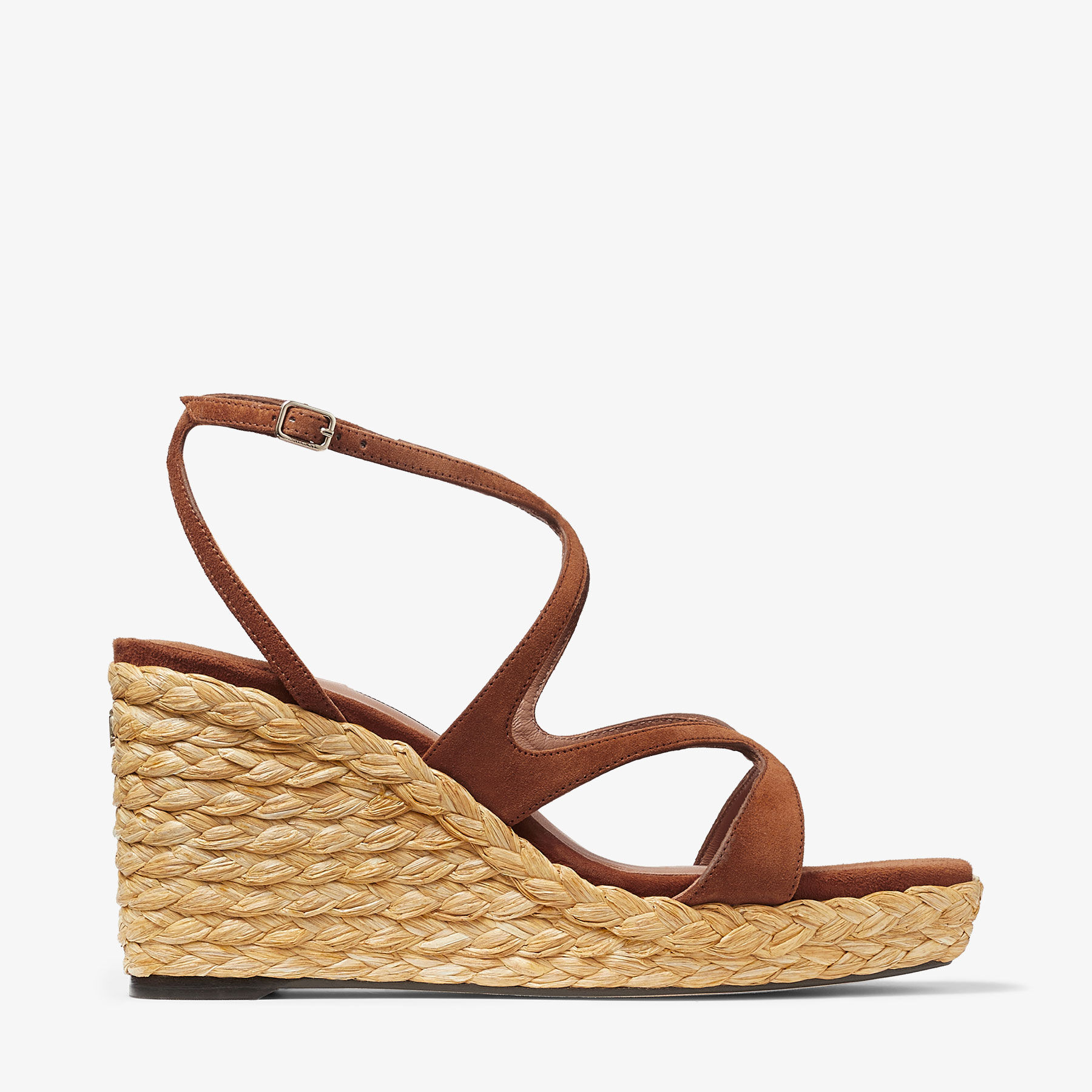送料込/関税込■Jimmy Choo■Ayla 85 エスパドリーユ ウェッジ Ayla 85|Tan Suede Wedge| JIMMY CHOO