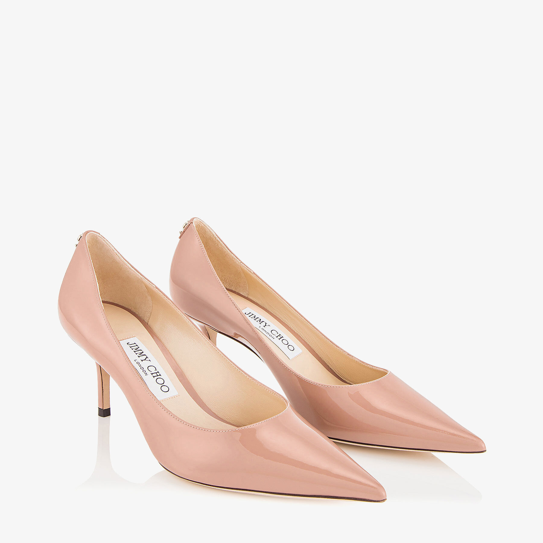 パンプス Jimmy Choo FW25 'Love' pumps (LOVE65BWJ BALLETPINK) Ballet-Pink Patent-Leather Pumps with JC Emblem | LOVE 65