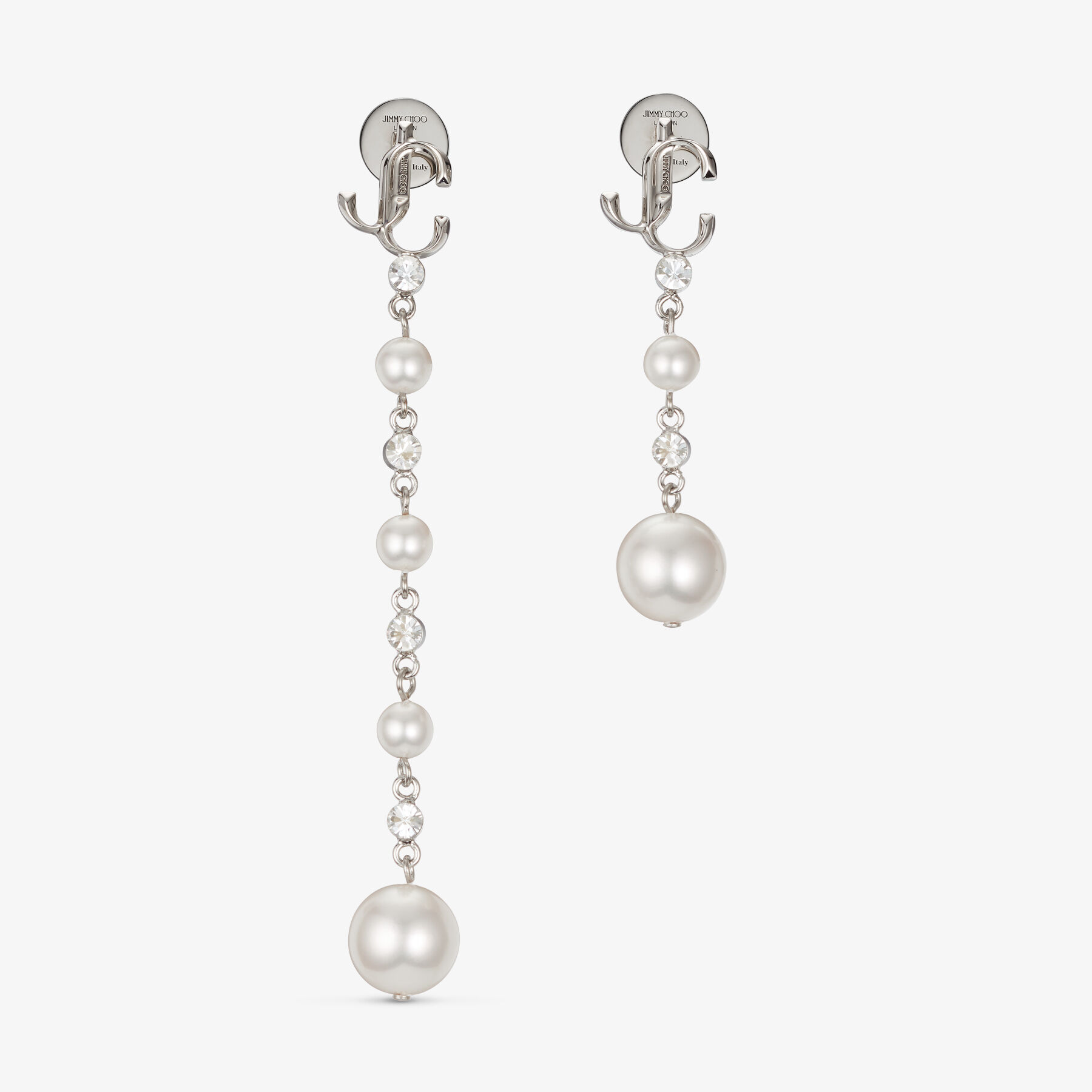 Linear pearl best sale drop earrings