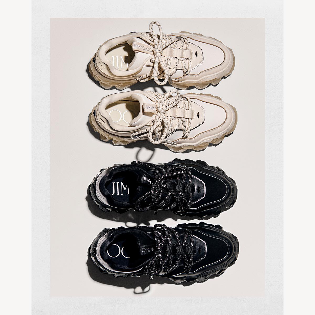 Diamond X II/F | Black Leather Trainers | JIMMY CHOO