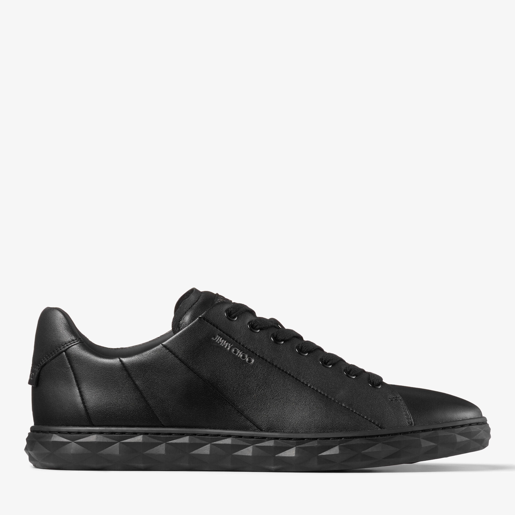 Diamond Light Black Nappa Leather Trainers JIMMY CHOO UK