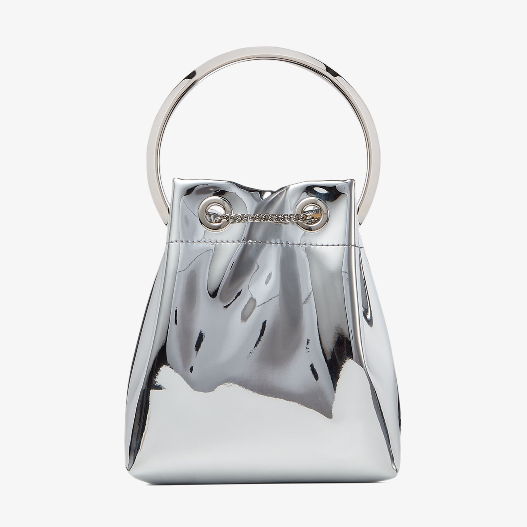 Silver store satchel handbag