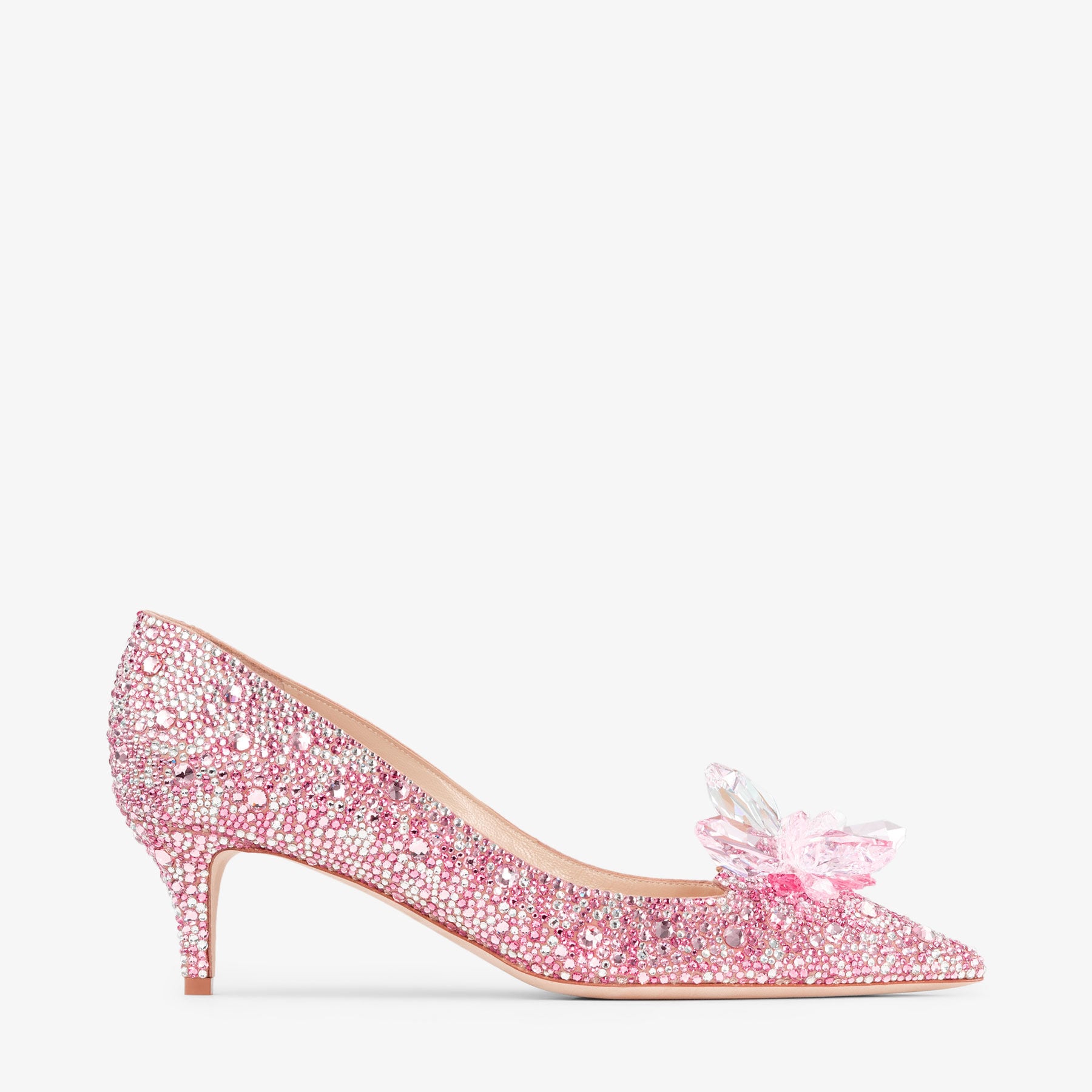 洋楽 POLECATS - CREPE SOUL - ltd PINK 10inch Rose Mix Crystal Covered Pointy Toe Pumps | ALLURE | Pre Fall 19