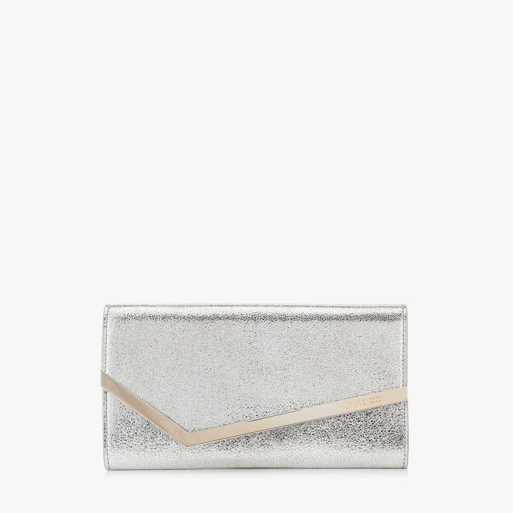 Champagne Glitter Leather Clutch Bag Emmie Pre Fall 18 JIMMY CHOO AU