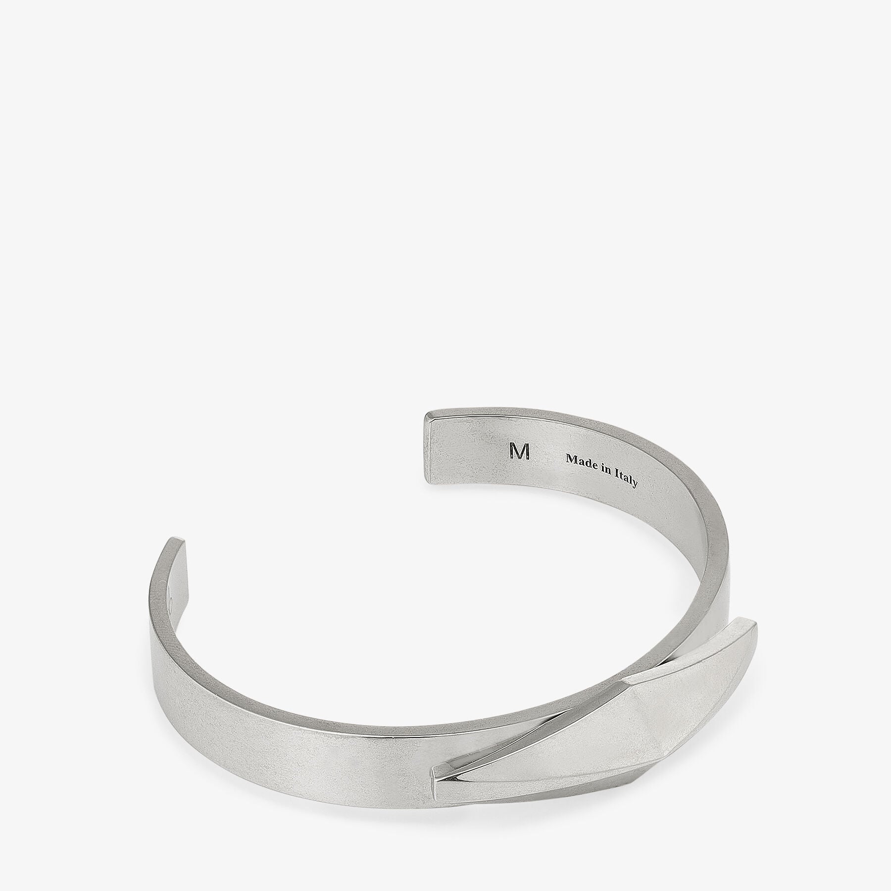 Diamond Cuff M | Antique Silver Metal Diamond Cuff | JIMMY CHOO