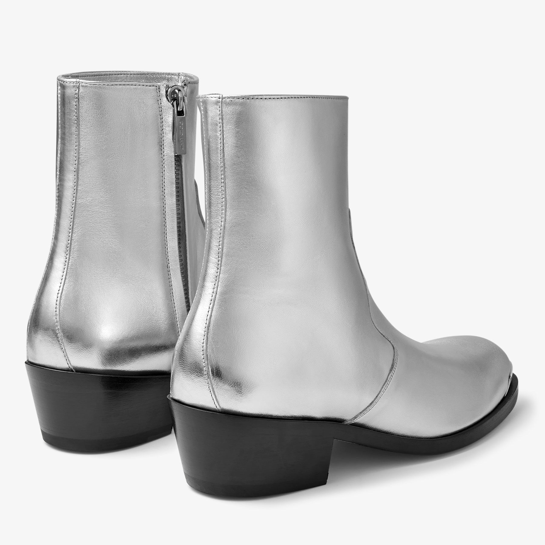 Silver boots for men outlet