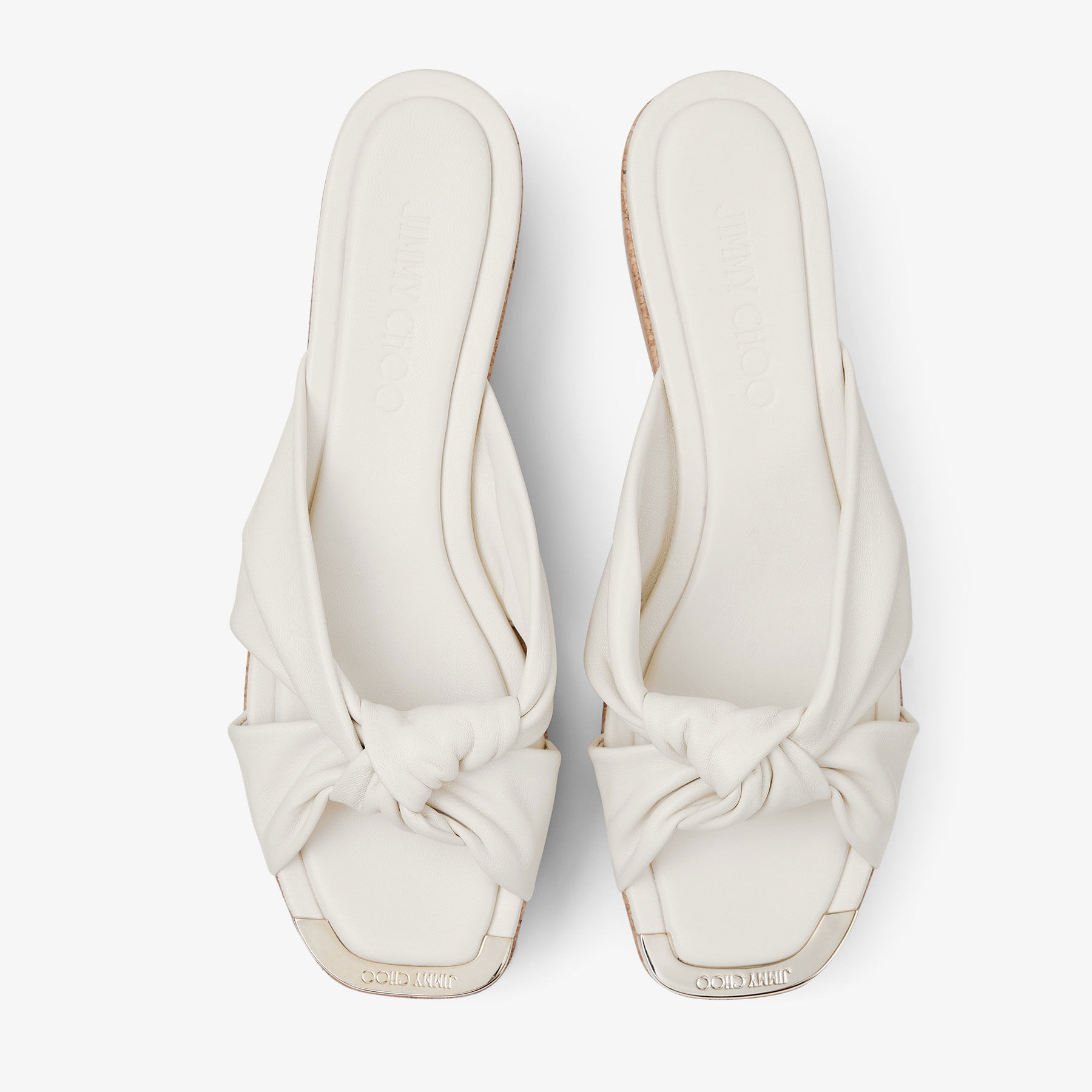JIMMY CHOO☆ アヴェニュー ウェッジ 50 ラテ サンダル Jimmy Choo Avenue Wedge 50 Sandal Latte Leather