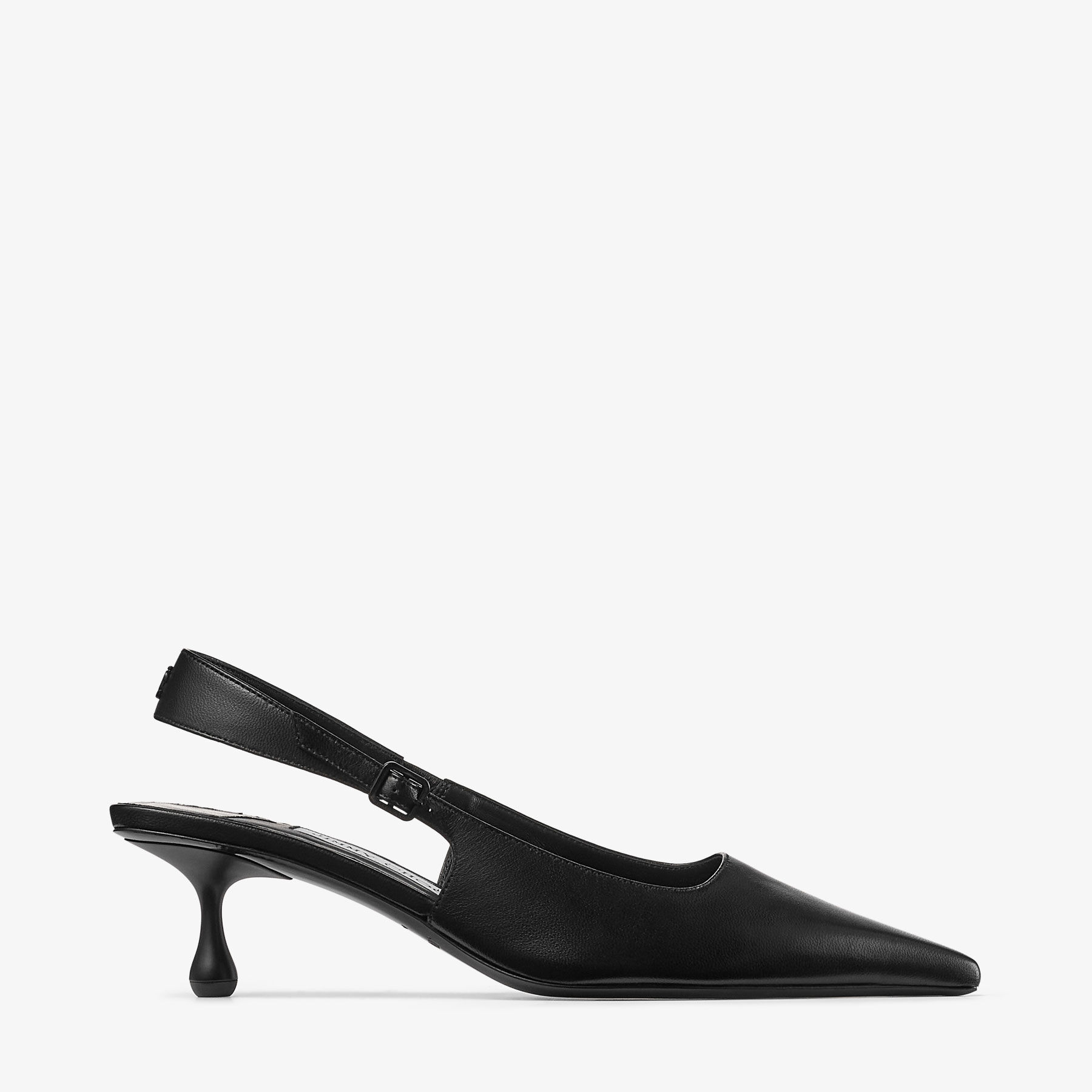 Amel 50 | Black Nappa Leather Sling Back Pumps | New Collection | JIMMY CHOO