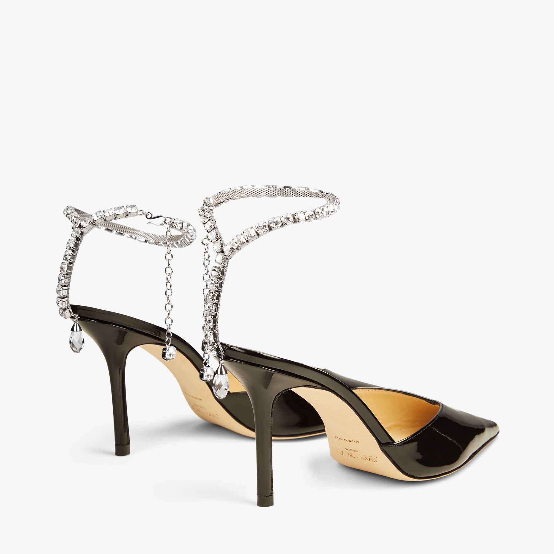 jimmy choo black crystal heels
