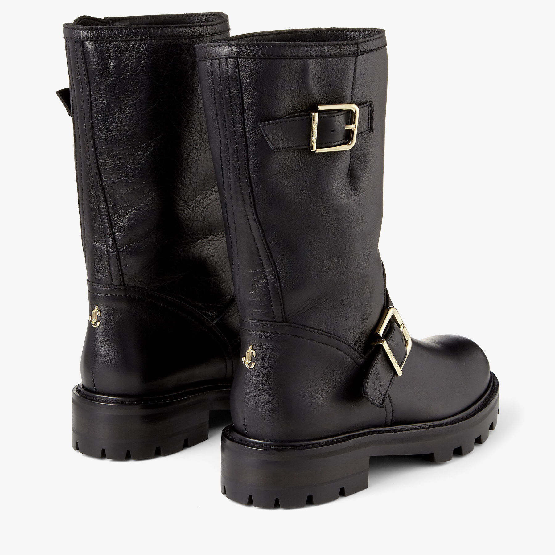 【関税込み】Jimmy Choo ブラック Biker II ブーツ New Nwob Jimmy Choo Women's BIKER II TALL Black Leather Knee