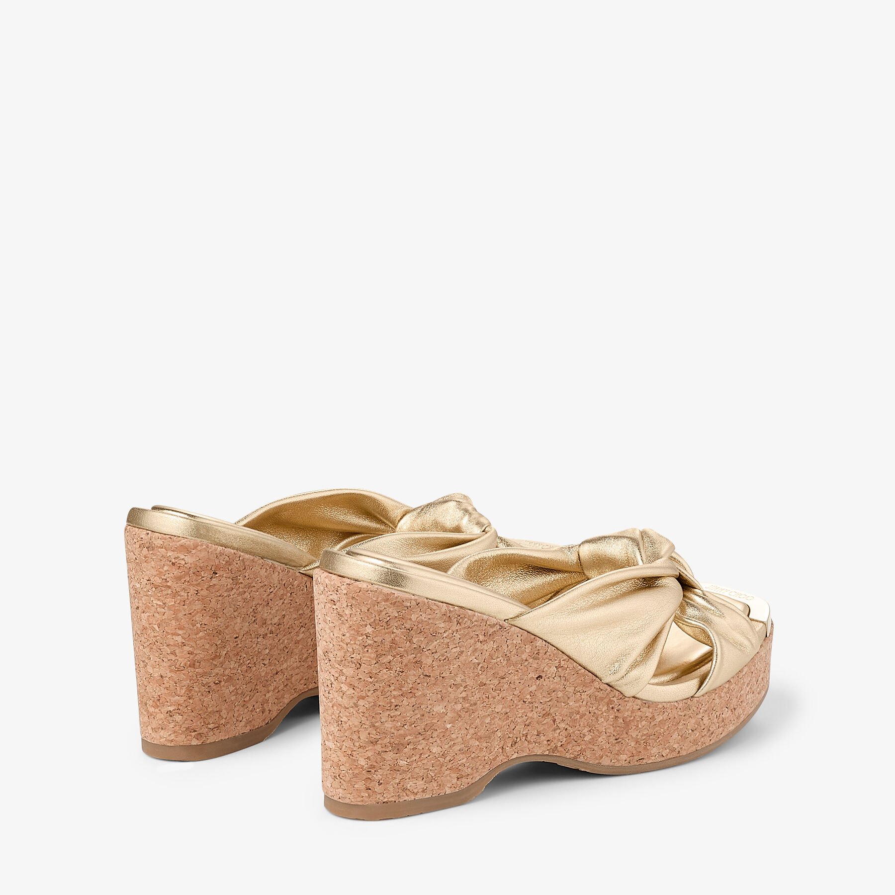 80%OFF‼️8/24まで!新品JIMMY CHOO 38.5ALINAゴールド Etana 80 | Gold Metallic Leather Sandals | JIMMY CHOO