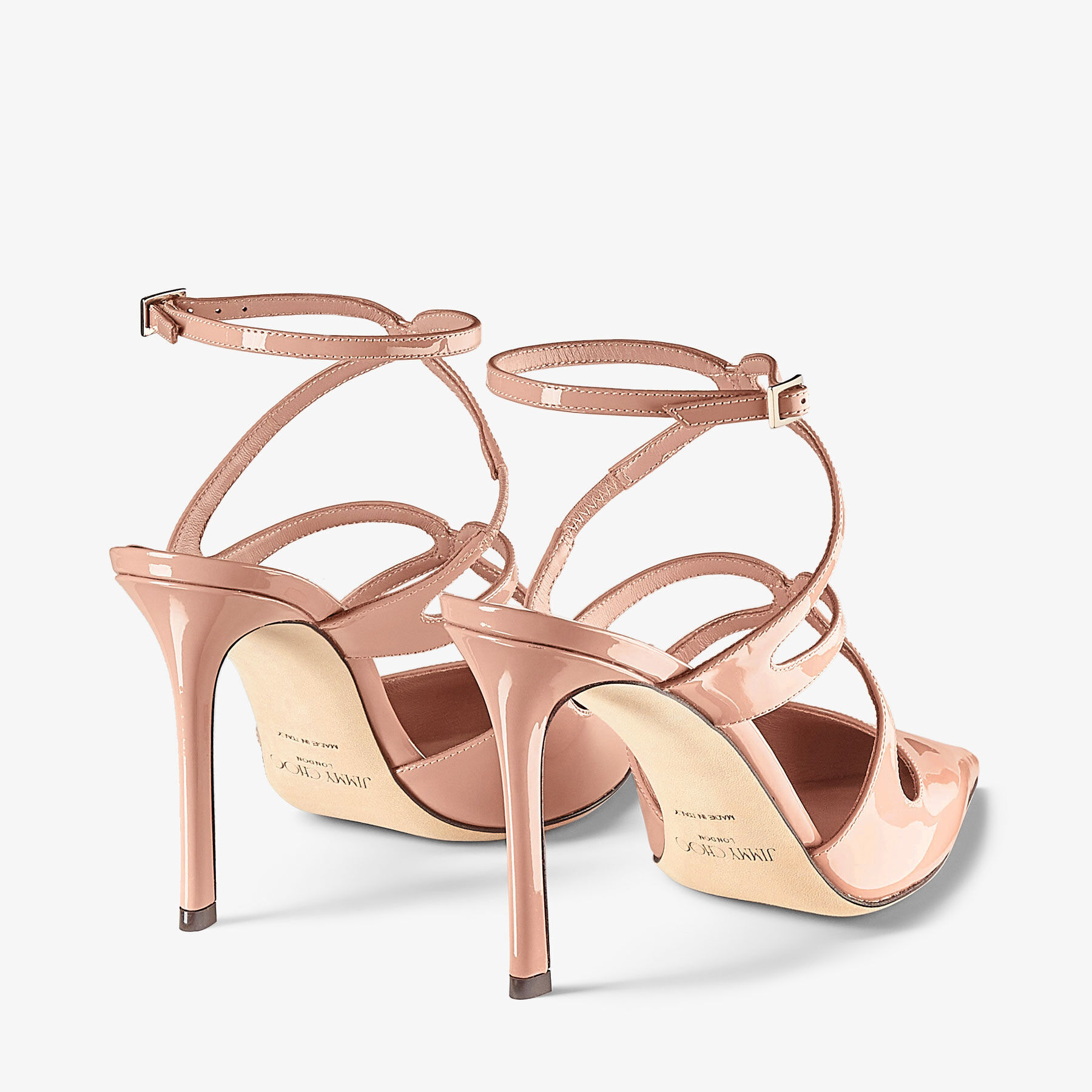 AZIA PUMP 95 Ballet Pink Patent Leather Pumps Autumn