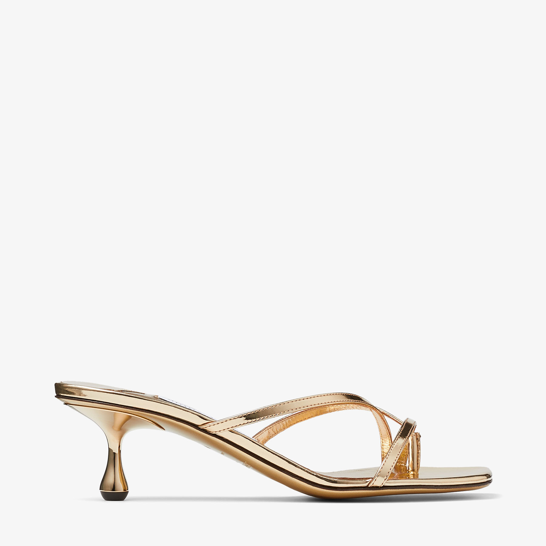 セール★Jimmy Choo★ETANA MULE Etana Mule 50 | Chocolate Leather Mules | JIMMY CHOO