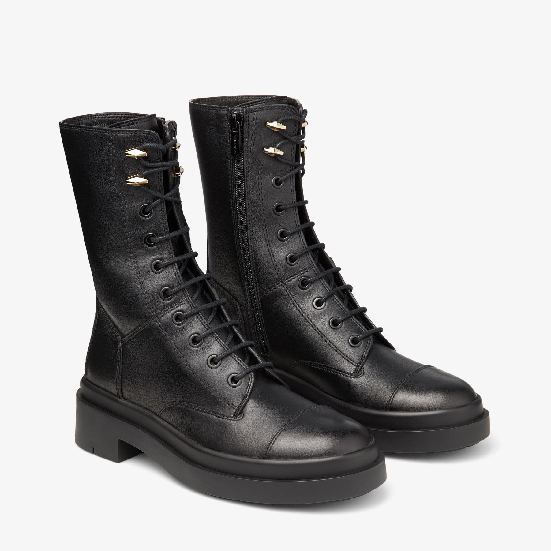 Vagabond diane lace up black leather military boots online