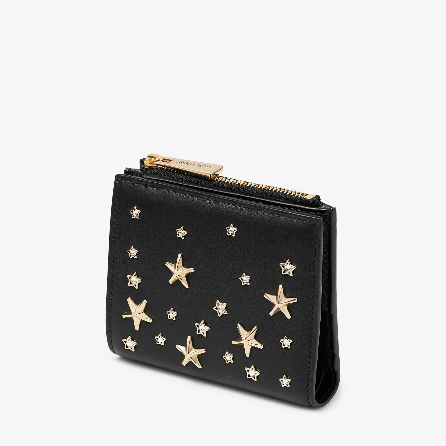 折りたたみ財布 JIMMY CHOO HANNI llicleatherWallet with crystalstar HANNICZN_001463_ANGLE.jpg
