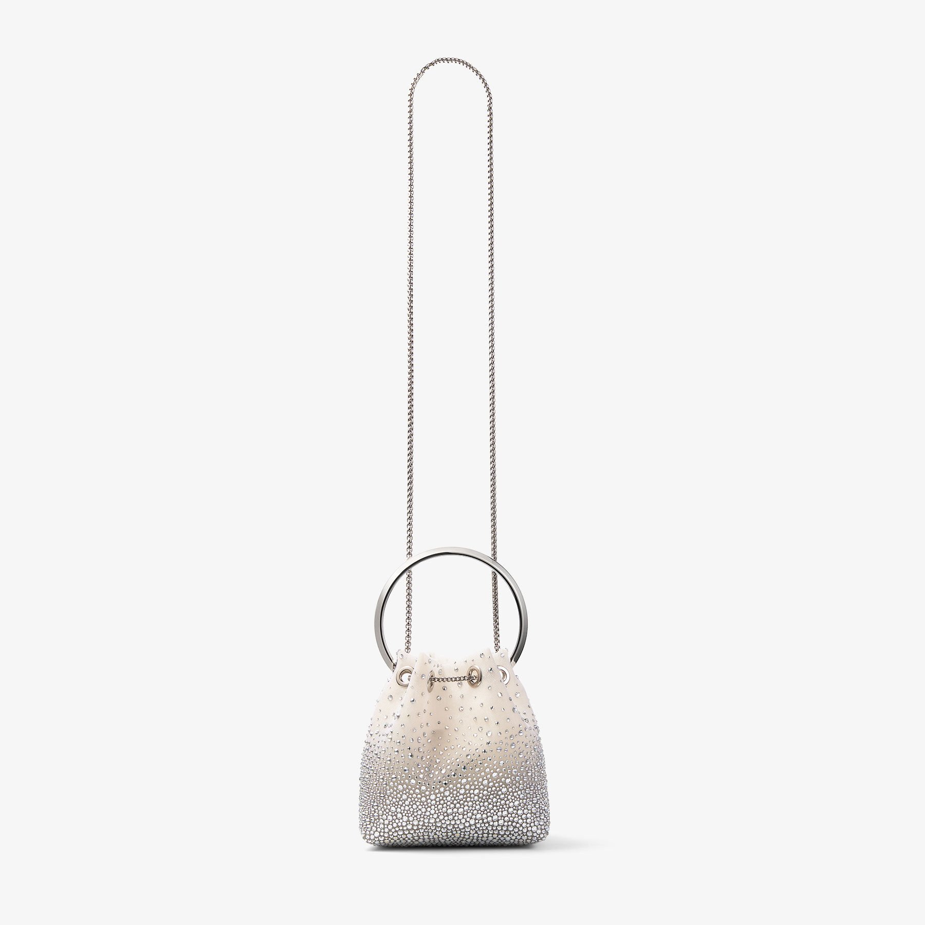 Bon Bon | White Crystal Mesh Handbag | New Collection