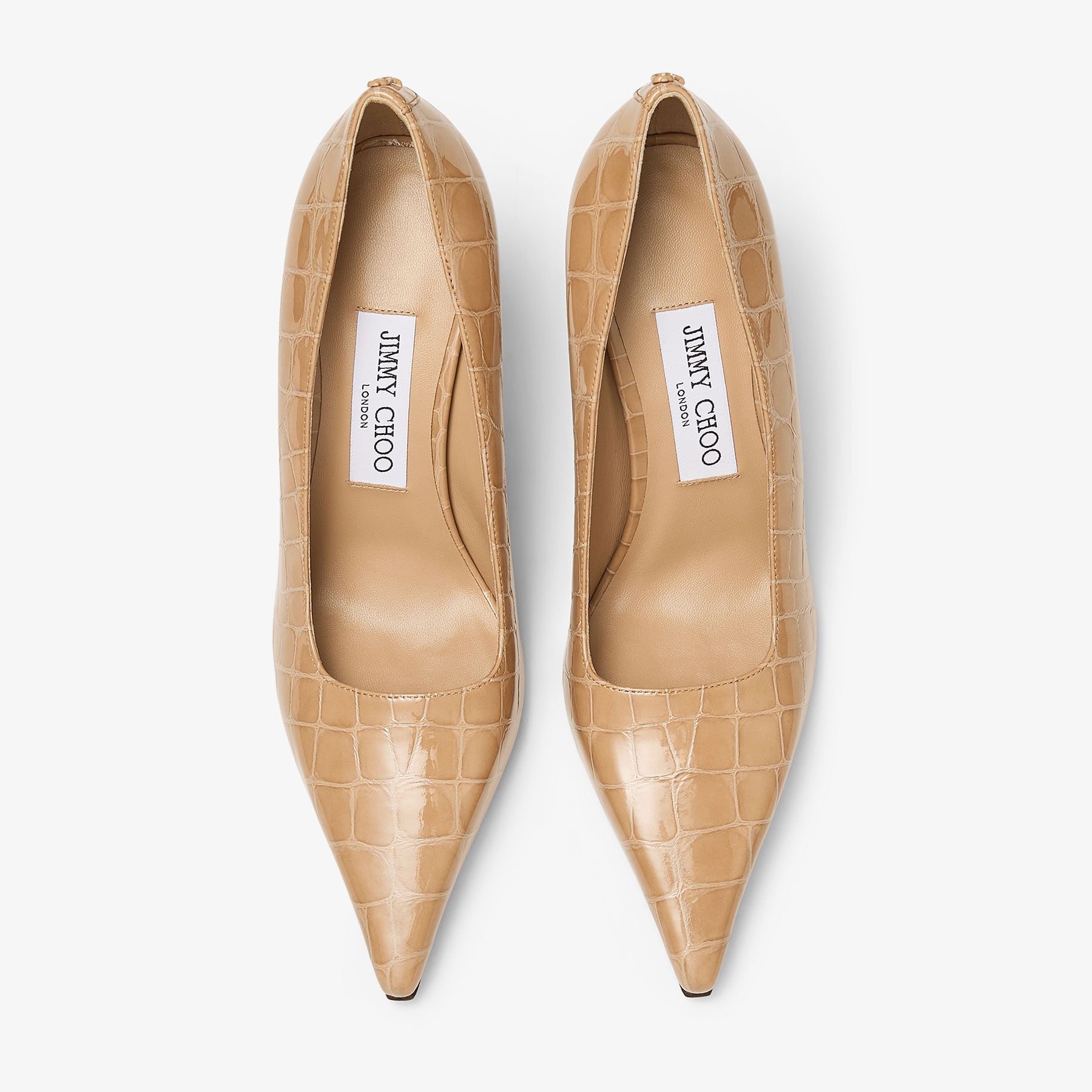 Ixia 80 | Chai Shiny Croc Embossed Leather Pumps | JIMMY CHOO