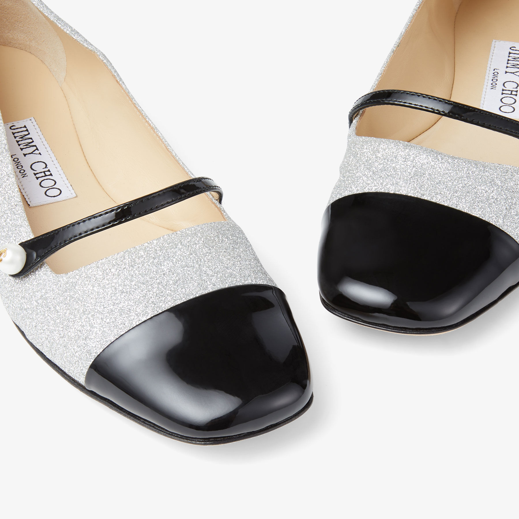 Silver discount leather flats