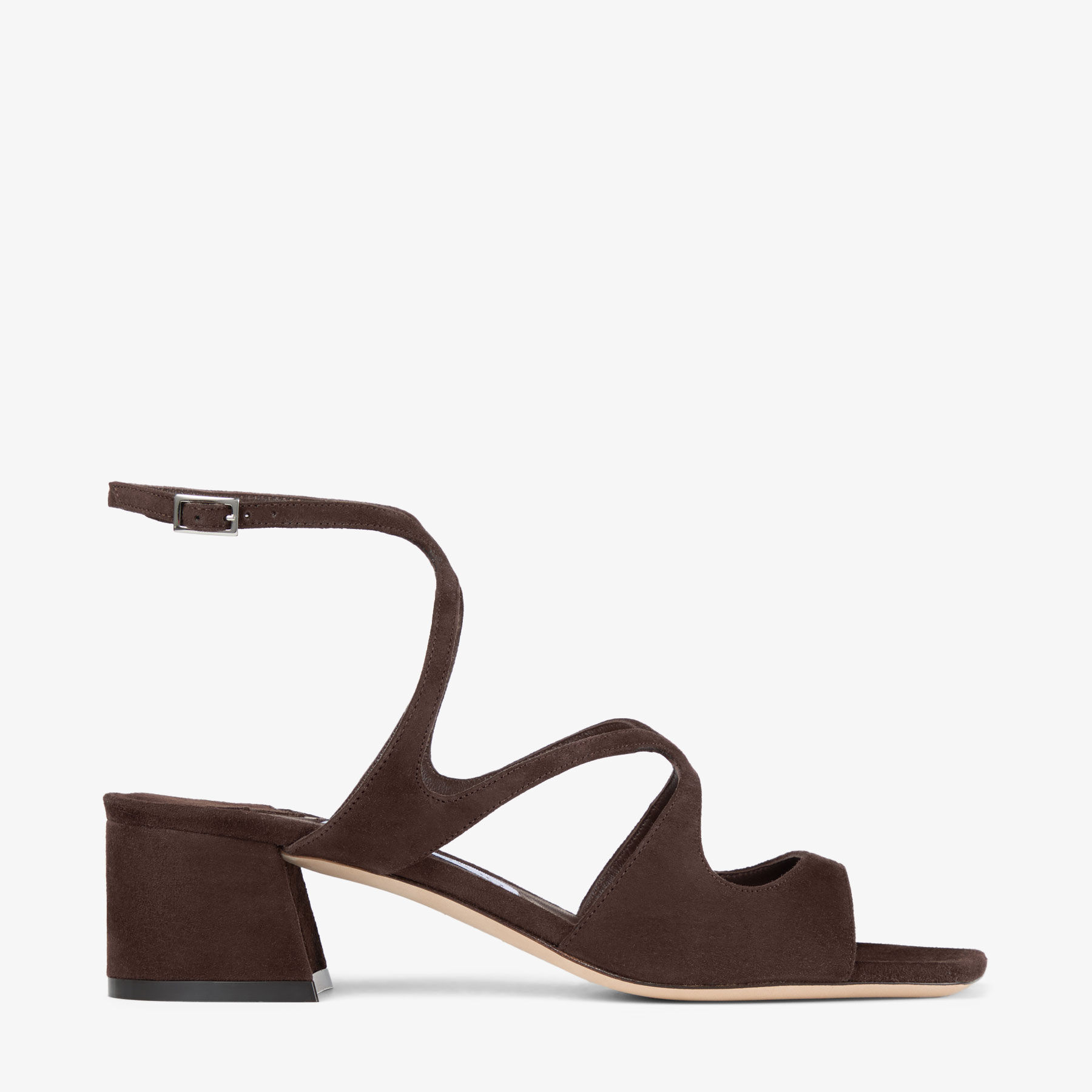 ジュビラン Azilia 45 |Chocolate Suede Strappy Sandal | JIMMY CHOO