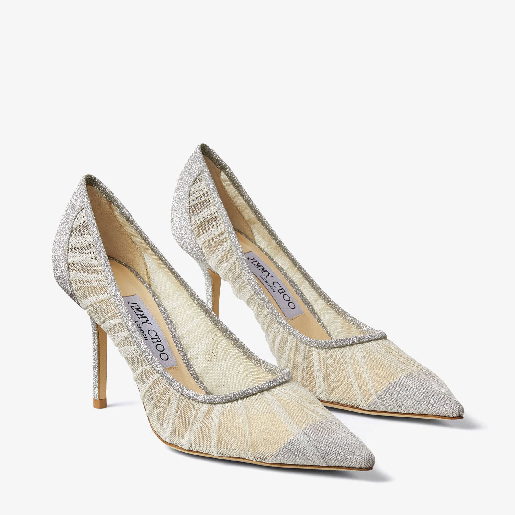 Rose Coarse Glitter Fabric Pumps | LOVE 65 | Spring/Summer Collecton | JIMMY  CHOO