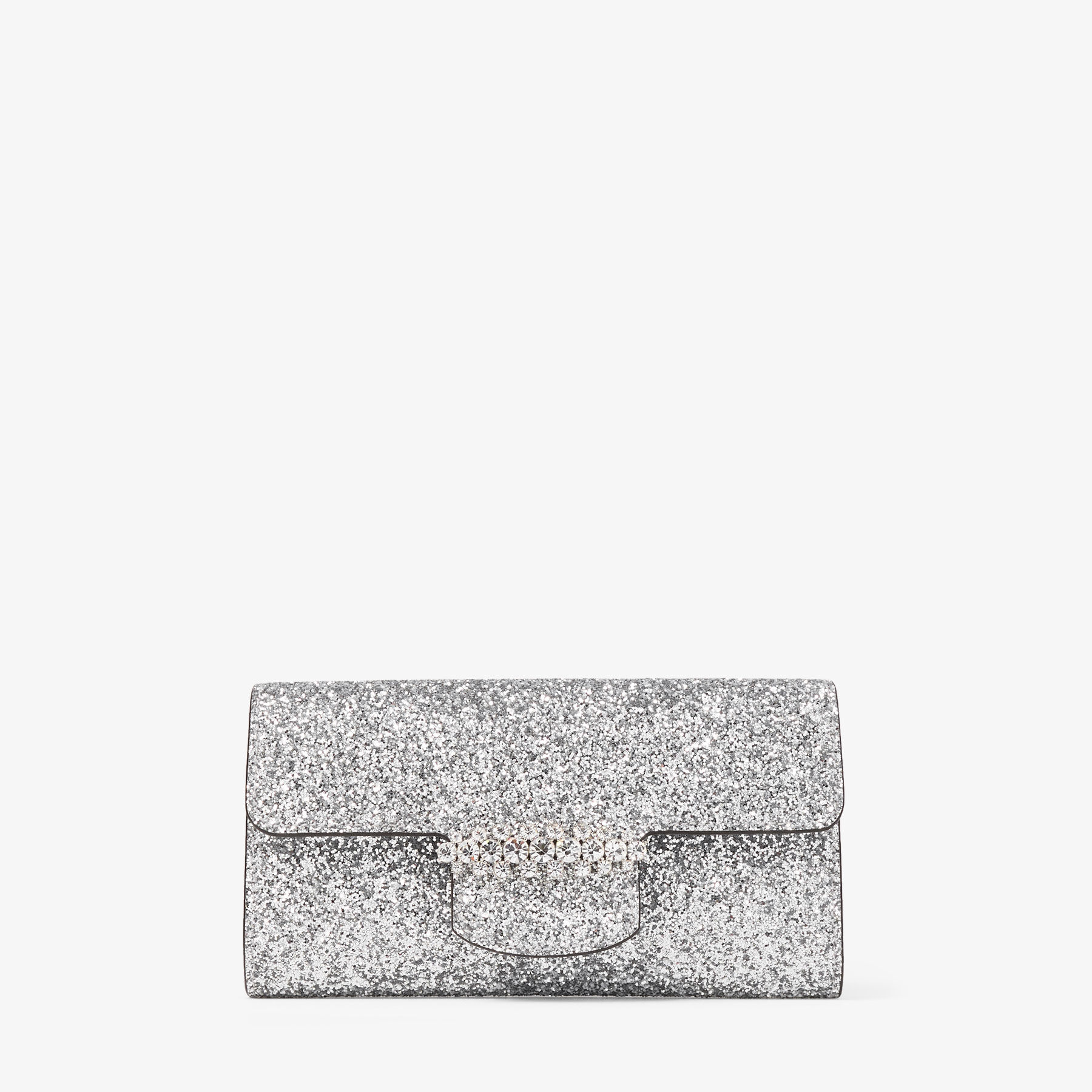 Wallet shoulder bag／ミニポーチ付／silver BINGWALLETCHAINRLZ_001367_FRON