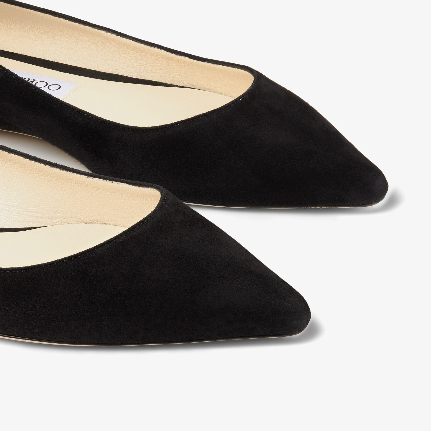 Flat pointed shop shoes black