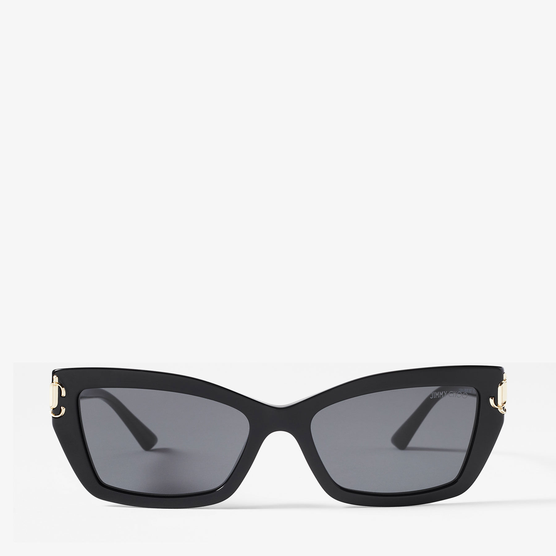 JIMMY CHOOブラックキャットアイサングラス Sol | Black Cat Eye Sunglasses | JIMMY CHOO