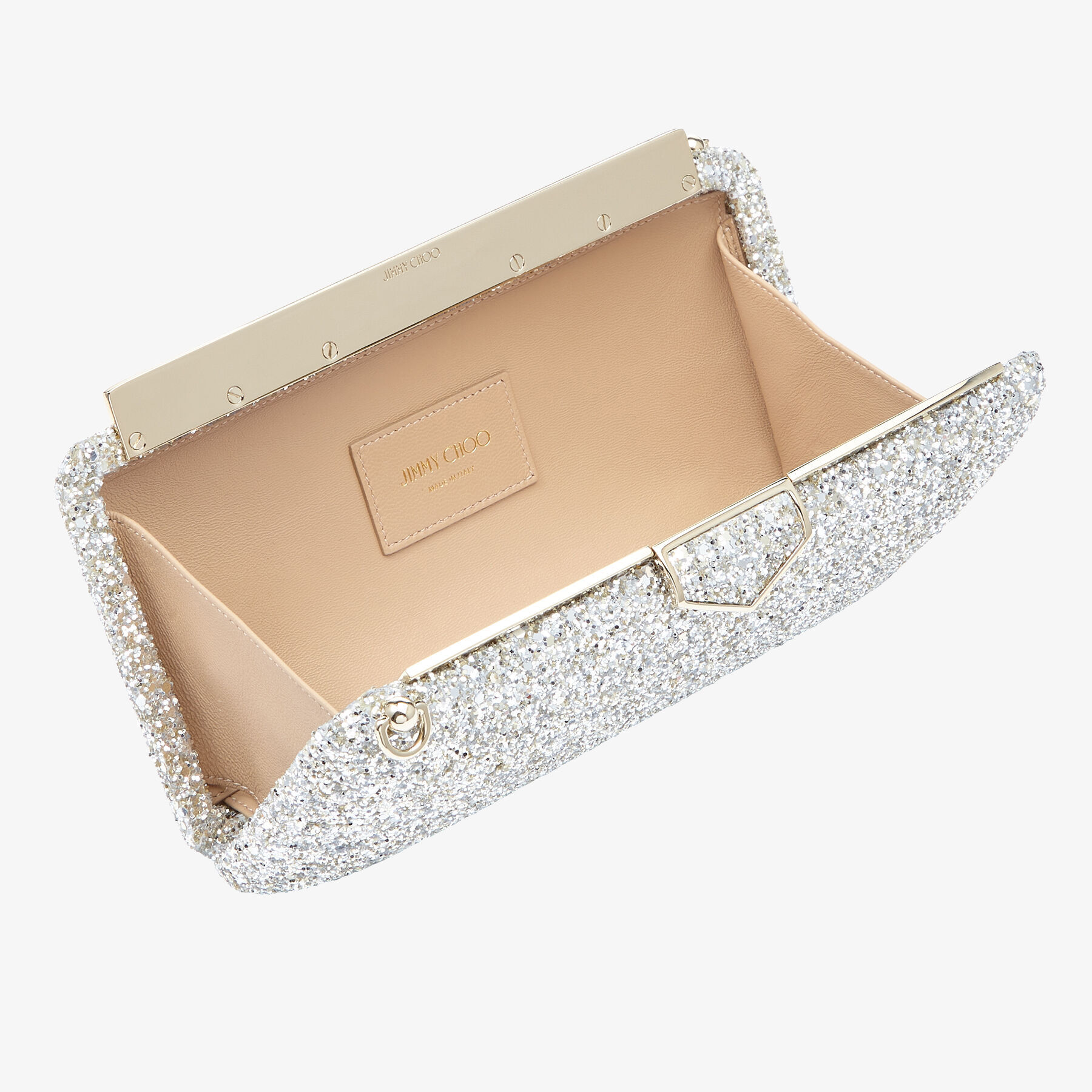 Jimmy choo glitter fabric champagne shop