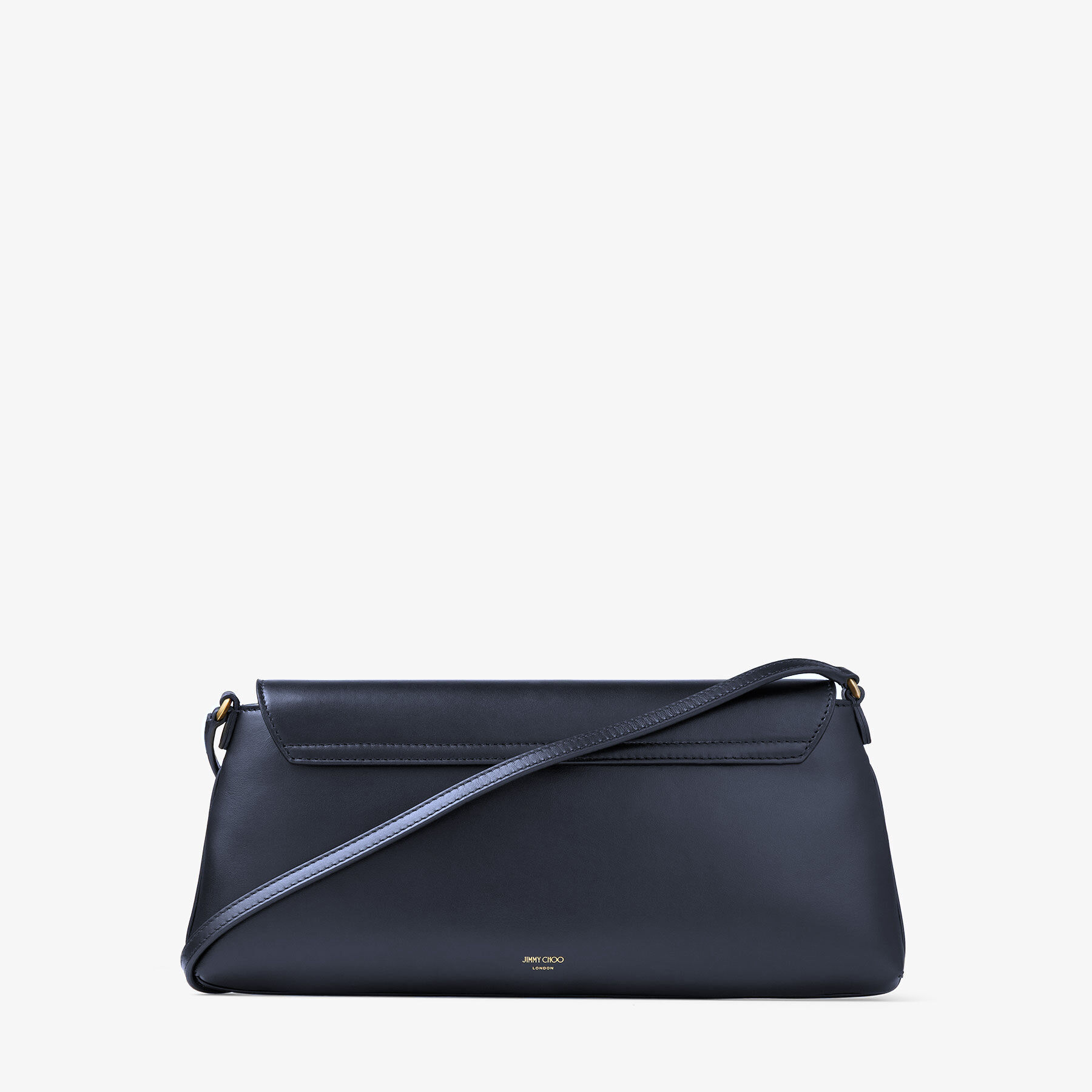 Diamond Shoulder East-West | Navy Shiny Calf Leather