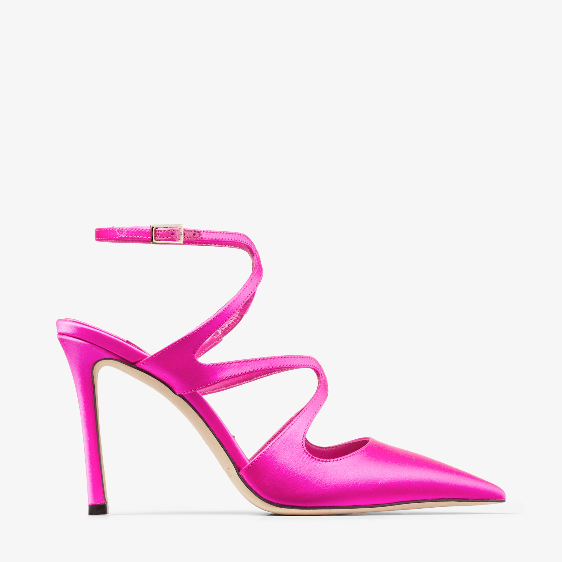Jimmy Choo Azia 95mm Satin Pumps In Pink