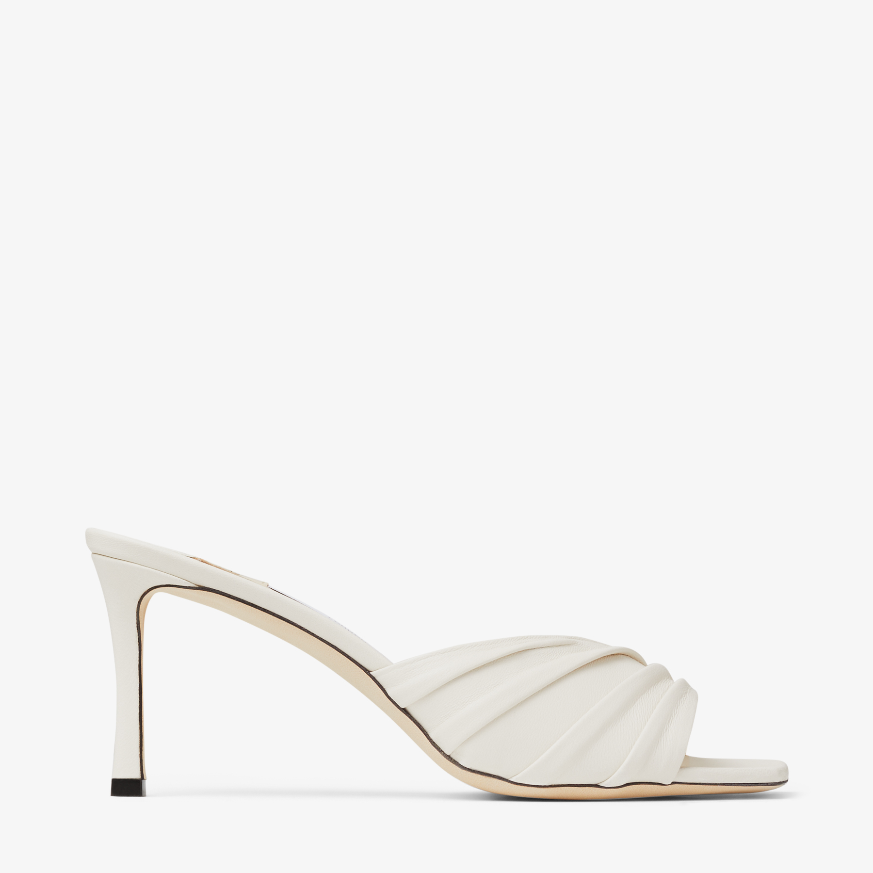 Jimmy Choo Basil Napa Mule Sandals In Neutral