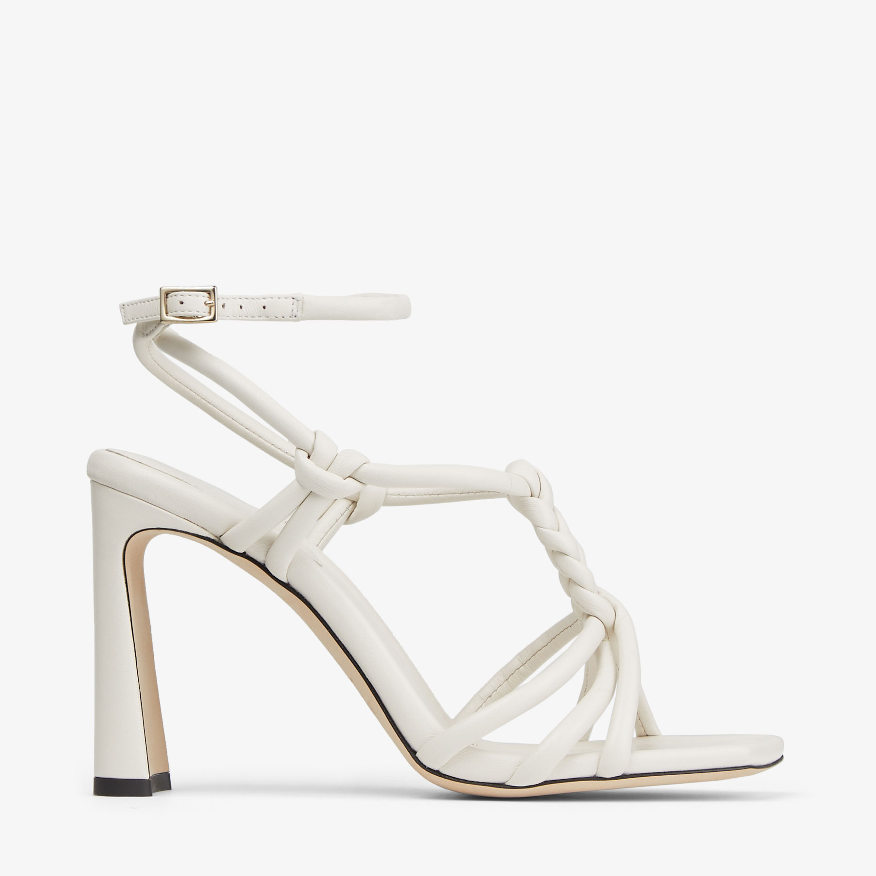 Jimmy Choo Calypso Braided 95mm Sandals In Neutral