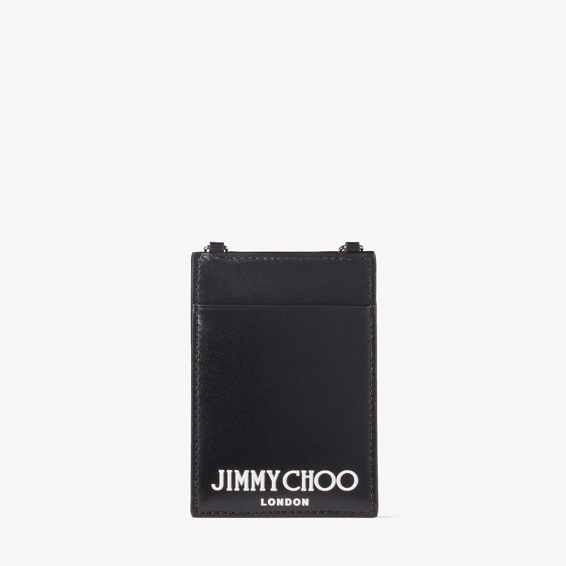 Jimmy Choo Card Holder With Chain In Black