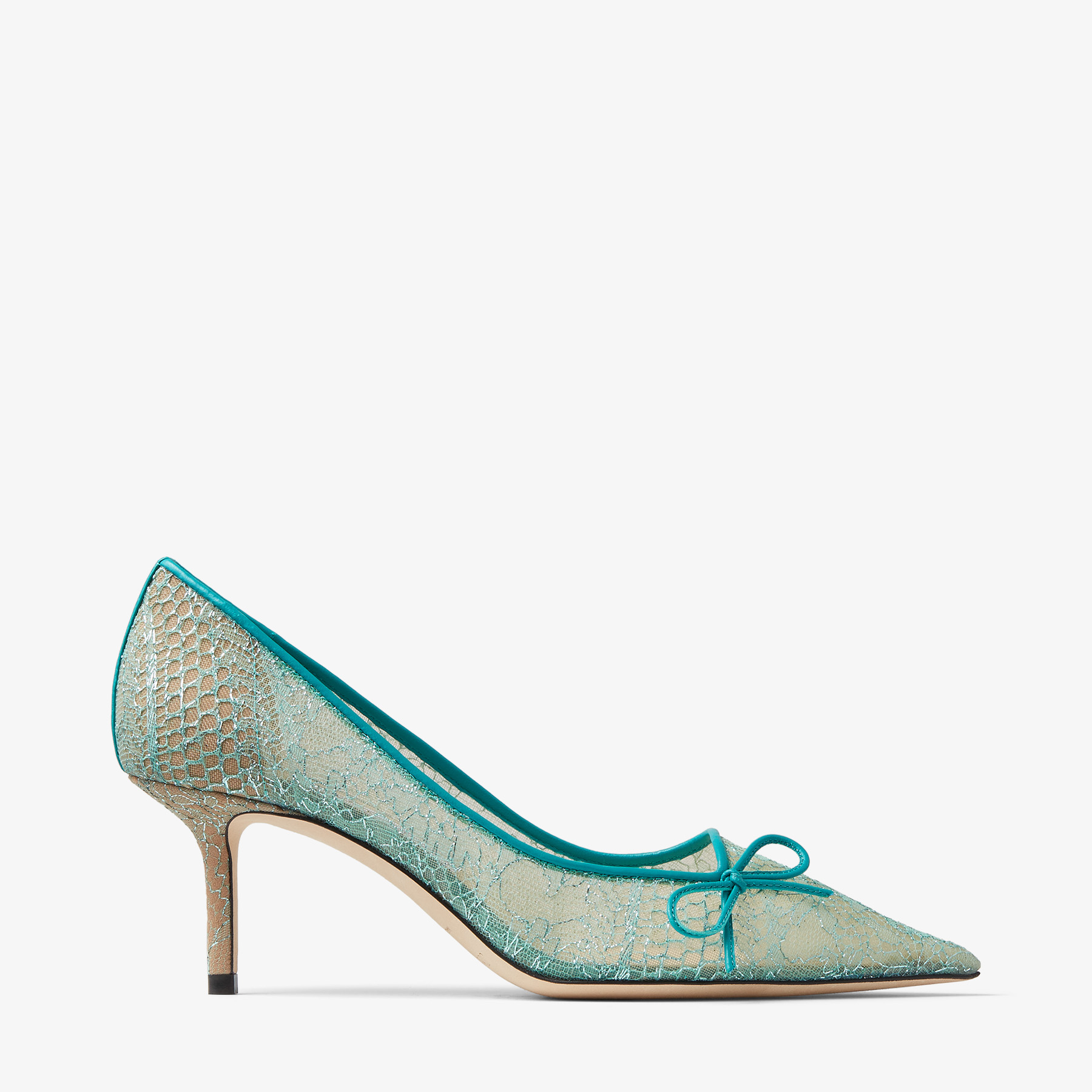 Jimmy Choo Cibelle 65mm Lace Pumps In Malibu/malibu ModeSens
