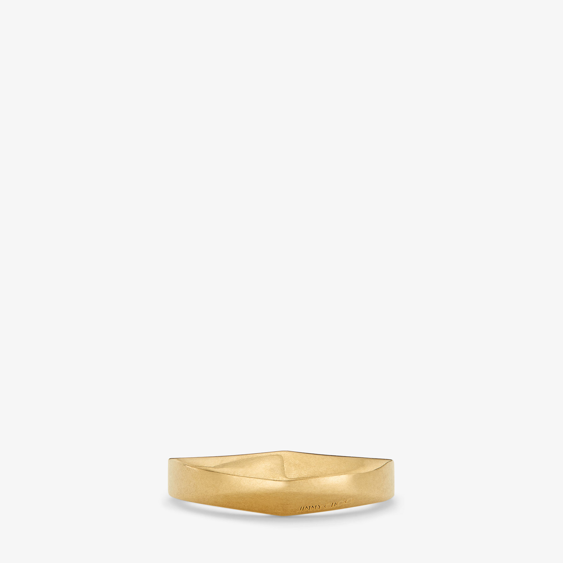 Jimmy Choo Diamond Signet Ring In Silver